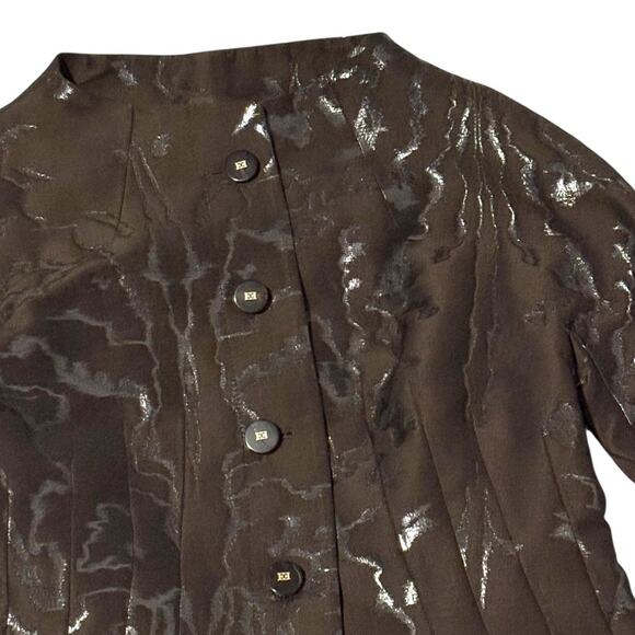 NWT Escada Jacket - Black Metallic 3/4 Sleeve - Size 10 - Picture 14 of 16